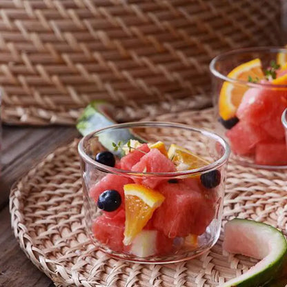 Decorbites™ Glas-Dessert-Cup-Set, 250 ml hitzebeständiges Milchtee-Pudding-Wasserfläschchen