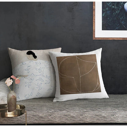 Decorbites™ Japanische Kunst Handgefertigtes Quadratisches Kissenbezug 45x45 für Literarische Jugendmode