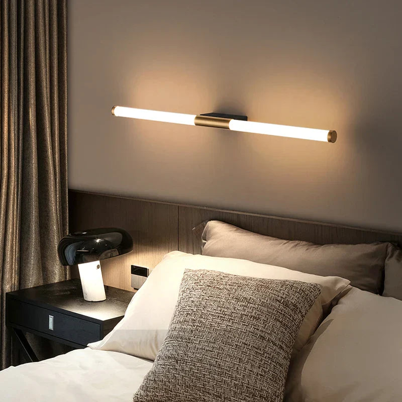 Gold Tube LED Sconce