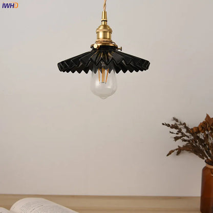 Decorbites™ Japanische Keramik-Hängeleuchte Kupfer Vintage Nordisches Lampenarmatur für Heimdekoration