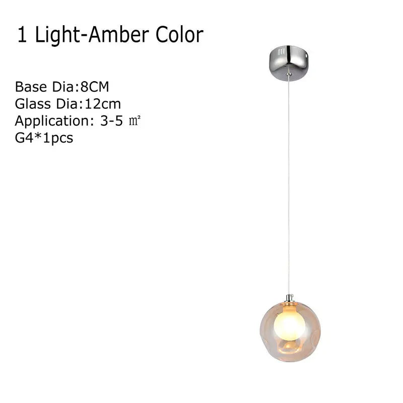 Decorbites™ Klar-Glas-Lüster mit bunten Wandlampen, LED-Hängeleuchte für Wohnzimmer und Kinderzimmer