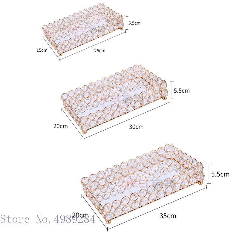 Decorbites™ Kristallglas-Spiegelablage Kosmetik-Schmuck-Organizer-Regal-Aufbewahrung