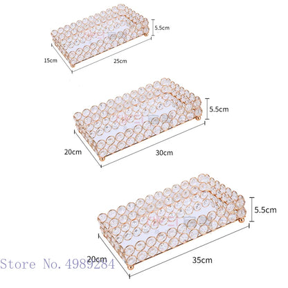 Decorbites™ Kristallglas-Spiegelablage Kosmetik-Schmuck-Organizer-Regal-Aufbewahrung