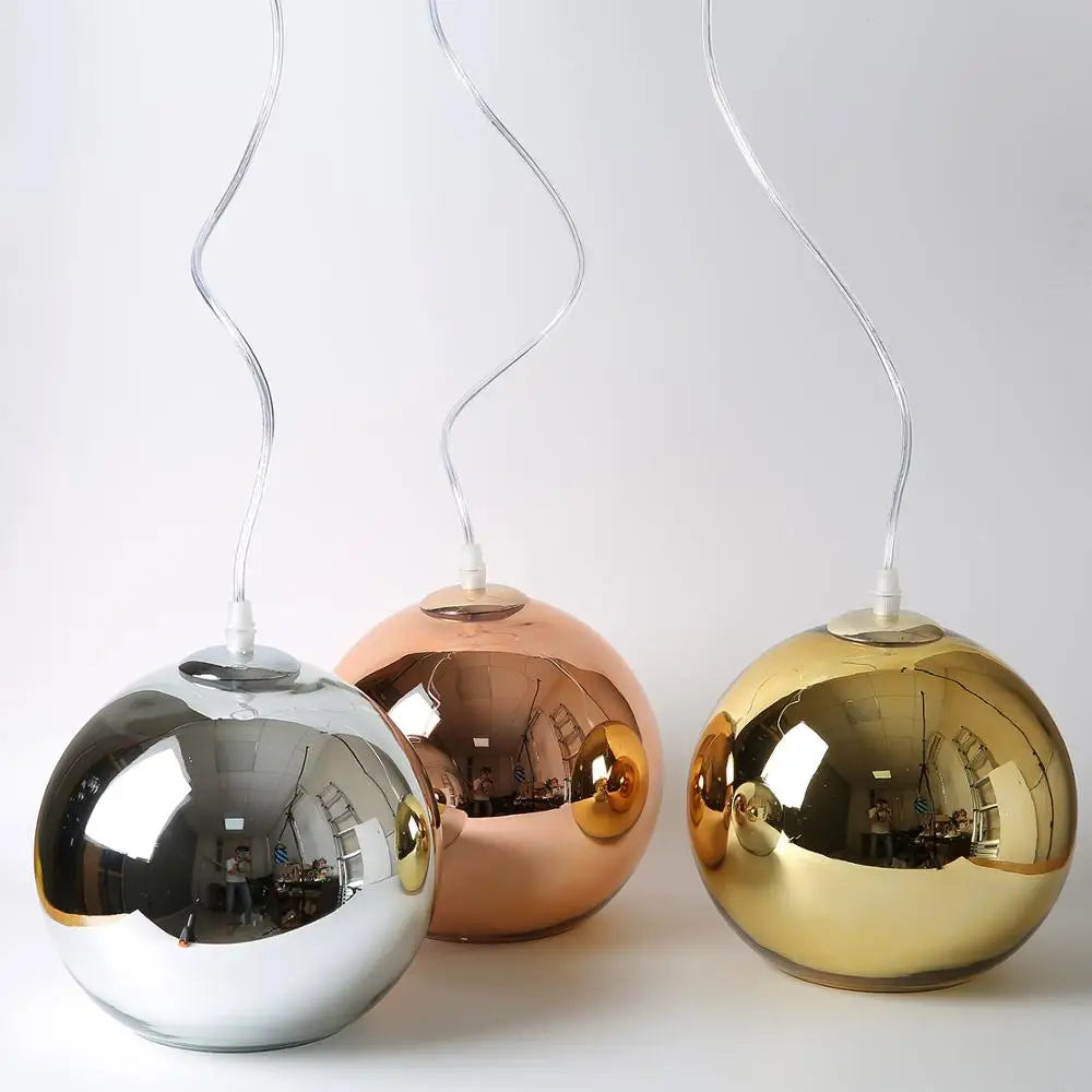 Decorbites™ Goldener Ball-Glas-Hängeleuchte LED für Küche Wohnzimmer Café Hanglamp