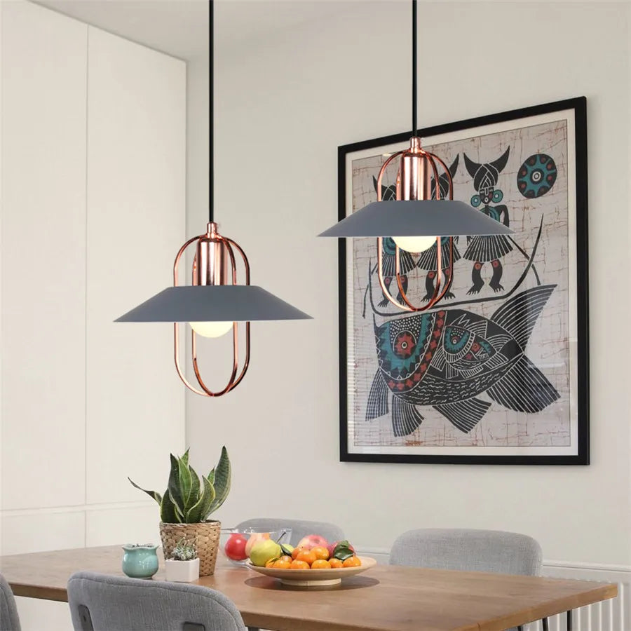 Decorbites™ Industrielles Graues Pendellicht mit LED für Wohnzimmer, Eingangsbereich – Moderne Leuchte