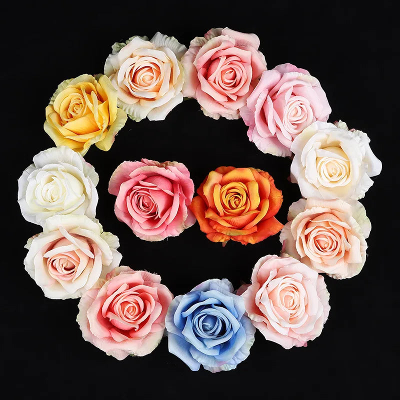 DecorBites™ 30PCS Silk Roses Wedding Decor DIY Home Decoration, Brooch Gifts, Candy Box