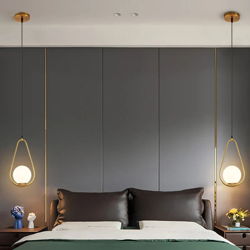 DecorBites™ Glass Ball Pendant Lights for Kitchen Dining Bedroom Decor