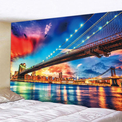 DecorBites™ City View Tapestry: Bohemian Psychedelic Wall Hanging for Home Decor