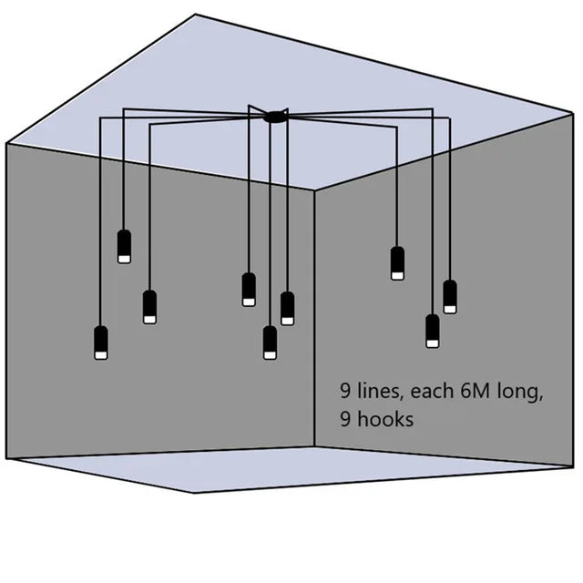 Decorbites™ Industrielle Eisenkunst LED-Hängeleuchte - Schwarze Minimalistische Wandlampe