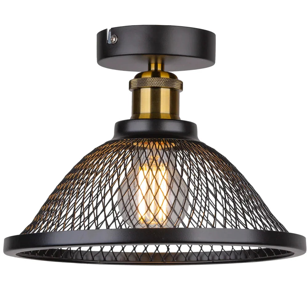 Decorbites™ Industrielle Vintage Käfig-Deckenleuchte für Wohnzimmer Küche Loft E27