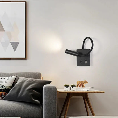 Decorbites™ LED-Nachttisch-Wandleuchte mit USB-Anschluss & Schalter – Modernes nordisches Design