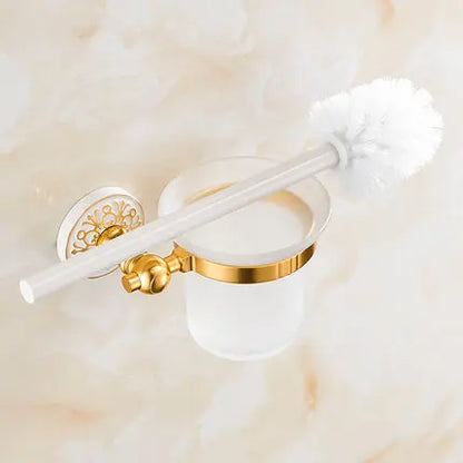 DecorBites™ Bathroom Accessories Set: Shelf, Towel Rack, Paper Holder, Toilet Brush Holder, Towel Hanger, Hooks