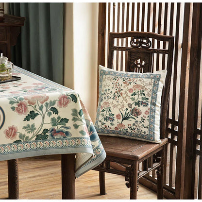 Decorbites™ Vogelgezwitscher & Blumenduft Chinesisches Muster Kissenbezug für Sofa & Bett