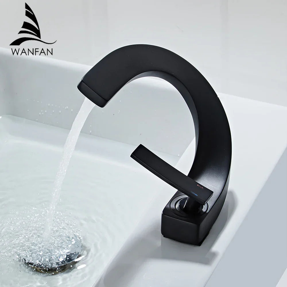 DecorBites™ Basin Faucet Modern Brass Mixer Tap for Elegant Bathroom, Single Handle