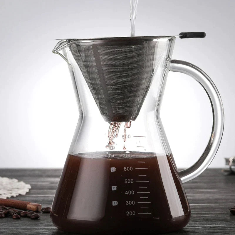 Decorbites™ Doppelschichtiger Edelstahl-Kaffeefilter-Trichter für langlebige Zubereitung