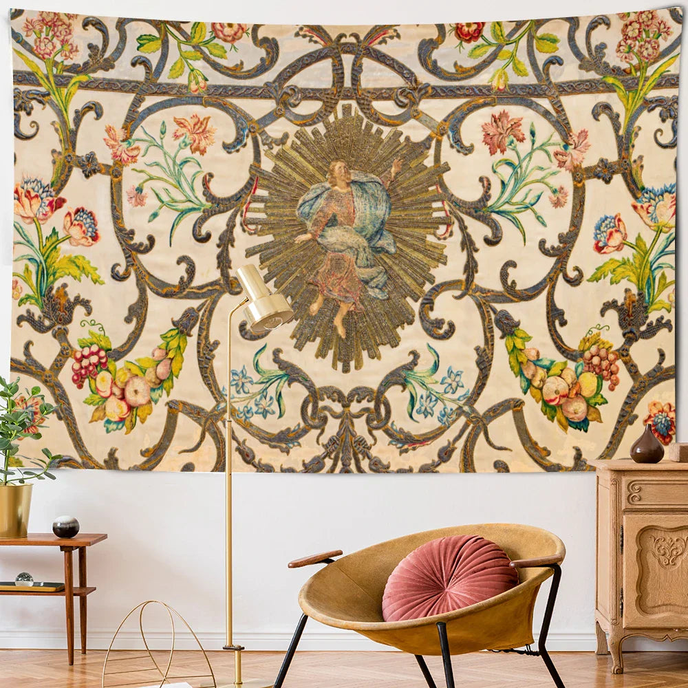 Retro Khaki Wall Tapestry