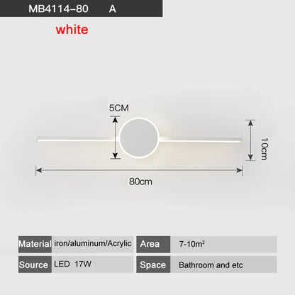 Decorbites™ LED-Wandleuchten - Weiß/Schwarzes Eisen & Aluminiumbasis, Acryl-Schirm, Spiegelleuchten