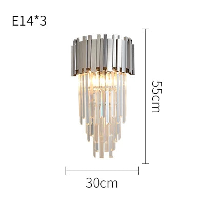 Decorbites™ Kristallklar LED Wandleuchte Chrom Silber Gold Wandlampe für Schlafzimmer