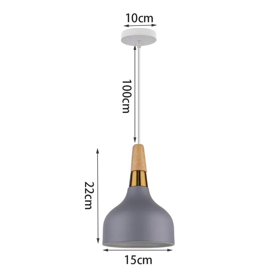 Decorbites™ Industrielles Graues Pendellicht mit LED für Wohnzimmer, Eingangsbereich – Moderne Leuchte