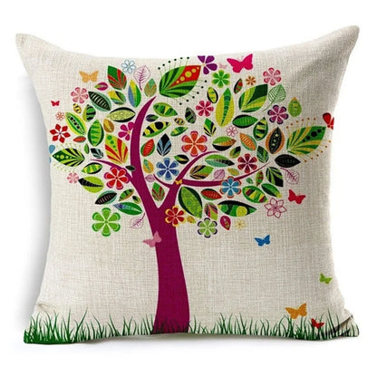 DecorBites™ Green Leaves Decorative Throw Pillowcase 45*45cm for Sofa Home Decor