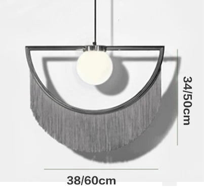 Decorbites™ Bunte Quasten-Glasball-Hängeleuchte für Boho-Minimalistischen Stil im Schlafzimmer & Restaurant