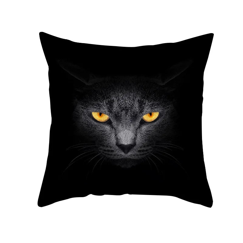 Decorbites™ Schwarze Katze Kissenbezüge - Süße Katzenliebhaber Kissenhülle