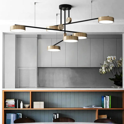 DecorBites™ Geometric LED Chandelier for Contemporary Living & Dining Room Decor