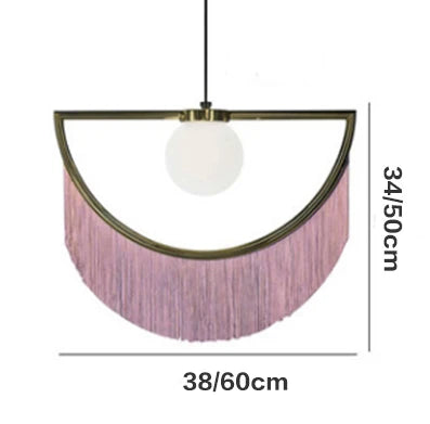 Decorbites™ Bunte Quasten-Glasball-Hängeleuchte für Boho-Minimalistischen Stil im Schlafzimmer & Restaurant