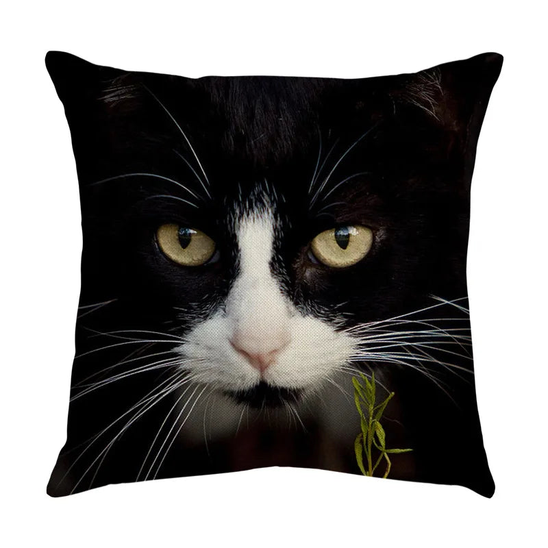 Decorbites™ Süßes Katzen-Sofa-Baumwoll-Leinen-Kissenbezug Polsterbezug Heimdekoration Kissen
