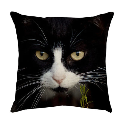Decorbites™ Süßes Katzen-Sofa-Baumwoll-Leinen-Kissenbezug Polsterbezug Heimdekoration Kissen