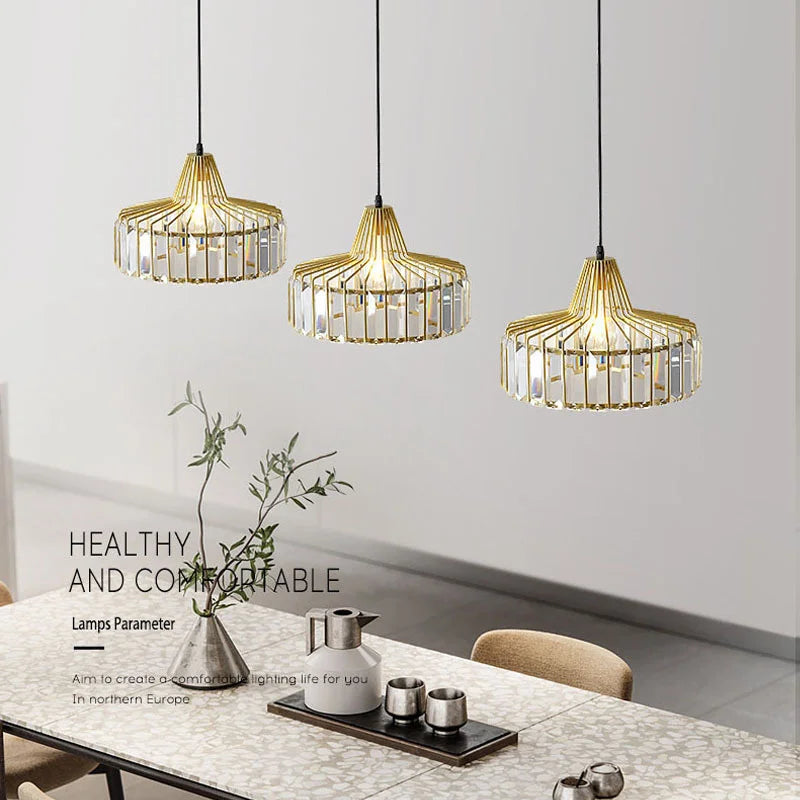 Decorbites™ K9-Kristall-Hängeleuchte Moderne Wohnzimmer-Deckenlampe LED-Halle Dekoration