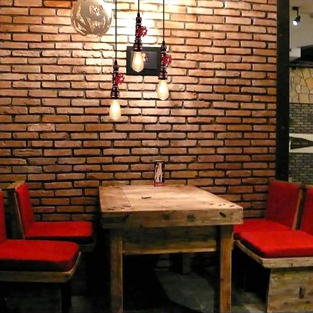 Copper Water Pipe Pendant Light