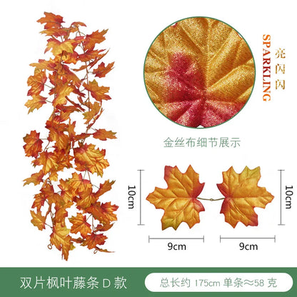 DecorBites™ Harvest Home Décor: Pumpkin, Pine Cone, Maple Leaf, Vine Hanging Decoration