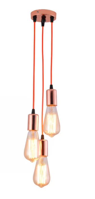 DecorBites™ 3-Head LED Pendant Lamp Industrial Ceiling E27 Retro Hanging Light