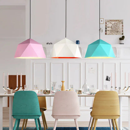 Decorbites™ Eisen-Diamant-Hängeleuchter Moderne Geometrie Pendelleuchten für Wohnzimmer & Café