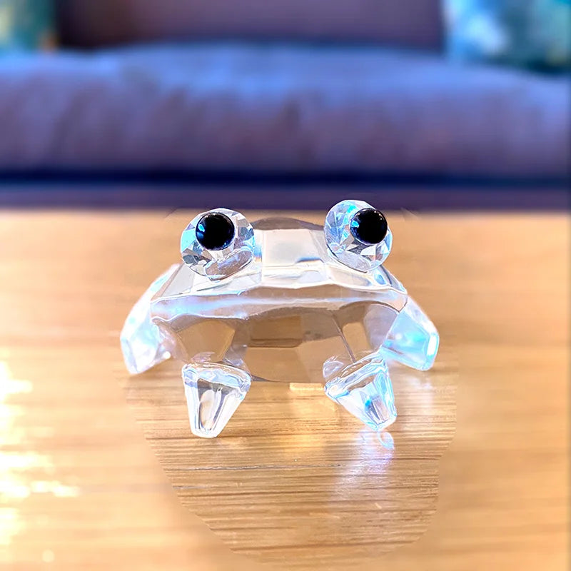 Decorbites™ K9-Kristallglas-Frosch-Figur Skulptur Briefbeschwerer Wohnungsdekoration Geschenk