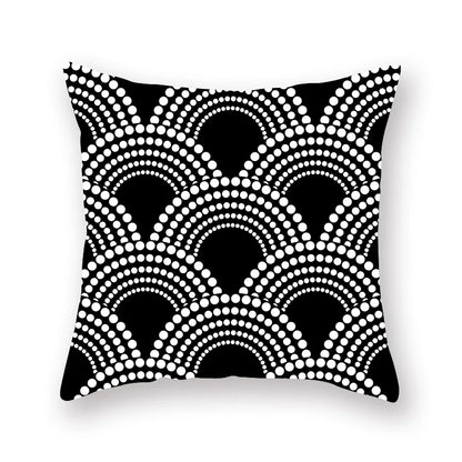 Decorbites™ Schwarzes Geometrisches Kissenbezug | Dekorative Sofakissenbezüge | Wohnzimmer-Wurf-Heimdekoration