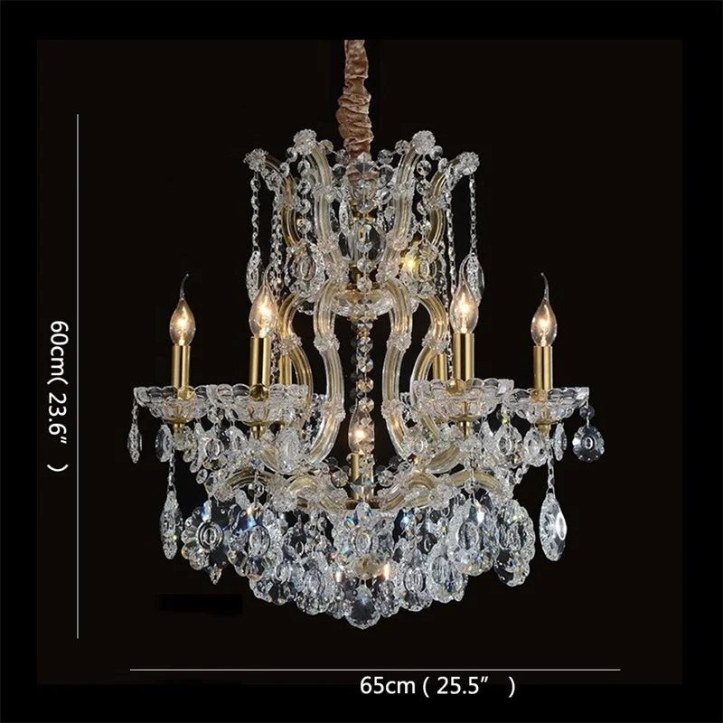 Decorbites™ Kristallkerzenleuchter: Elegante LED-Pendelleuchten für Zuhause, Hotel, Villa-Halle