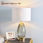Crystal Green Table Lamp