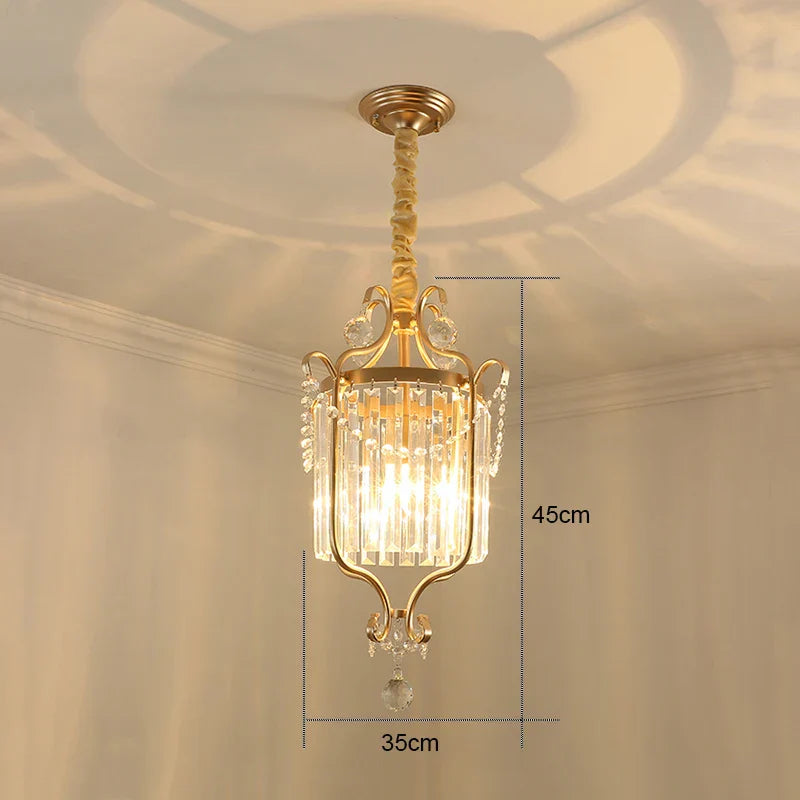 Gold Crystal Ceiling Chandelier 45x35cm Premium
