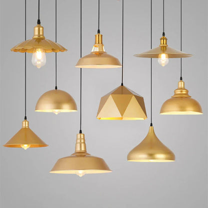 Decorbites™ Gold-Schmiedeeisen-Kronleuchter-Hängeleuchte, E27 LED, nordisch-retro Stil