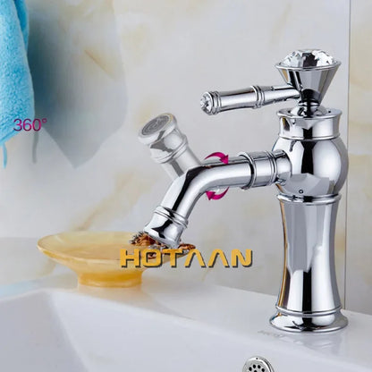 Decorbites™ Gold Finish Messing Waschbeckenarmatur mit Keramikmischer