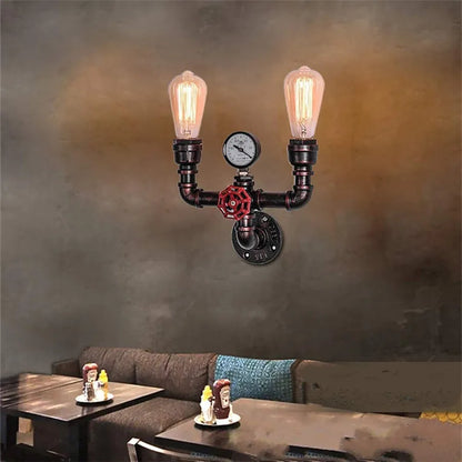 Decorbites™ Eisen Rost Wasserrohr Wandlampen Retro Vintage E27 Wandleuchte für Heimdekoration
