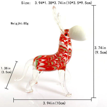 Decorbites™ Handgeblasene Glas-Esel-Figur: Moderne Miniatur-Papiergewicht & Heimdekoration-Zubehör