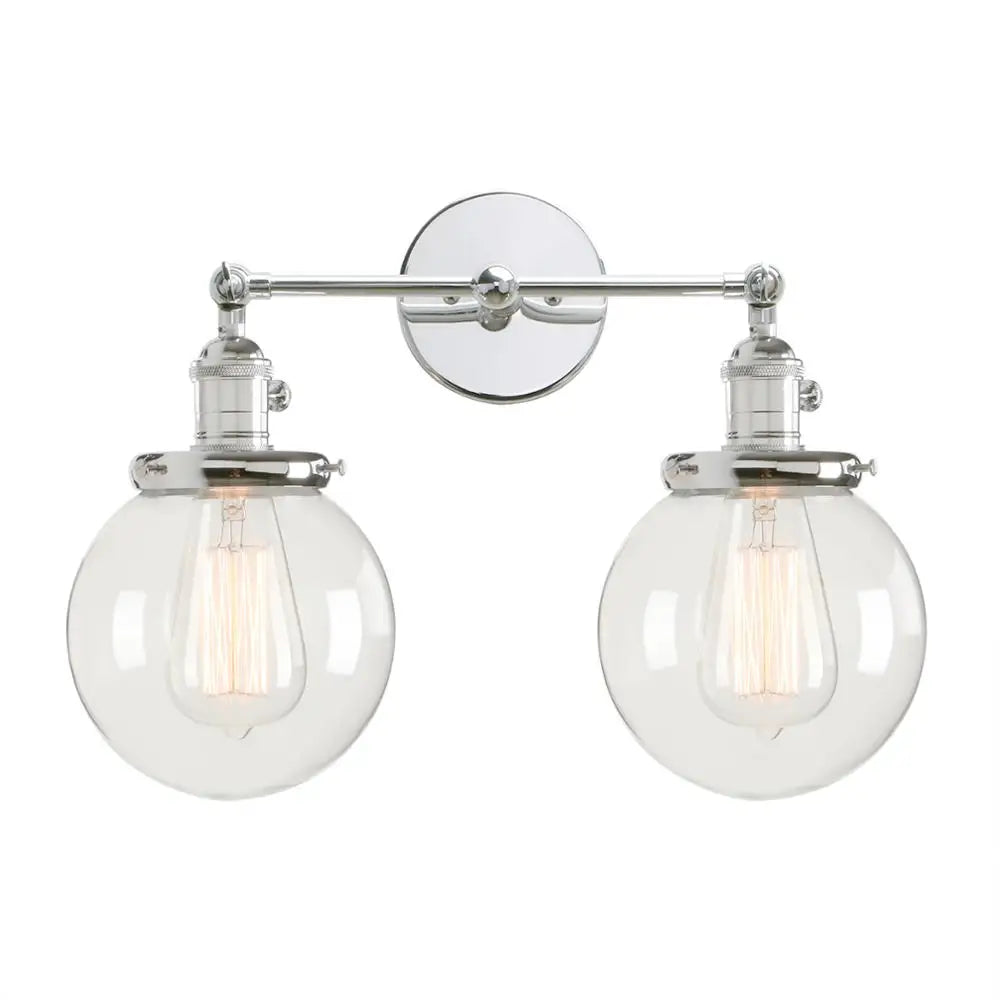 Decorbites™ Doppelt-Kugelkopf-Globus-Glas-Wandleuchte, moderne vintage Innenbeleuchtung