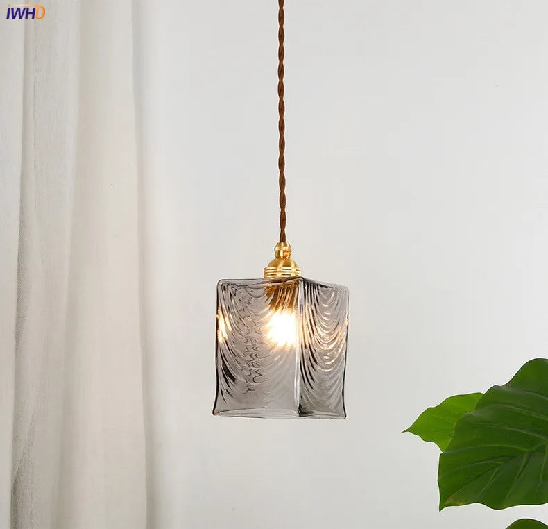 Decorbites™ Japanische Glasanhängerleuchten: Industrieller Vintage-Stil für Schlafzimmer, Wohnzimmer, Kupfer-Dekor