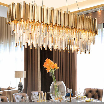 Decorbites™ Goldene Metall-LED-Hängeleuchten verstellbar für Wohnzimmer und Esszimmer runde Armatur