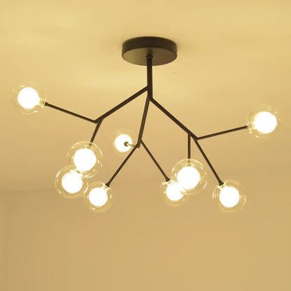 Decorbites™ Heracleum Firefly Glas-Kugelleuchter: Goldener Luxusbeleuchtung für Esszimmer, Küche und Treppenhaus