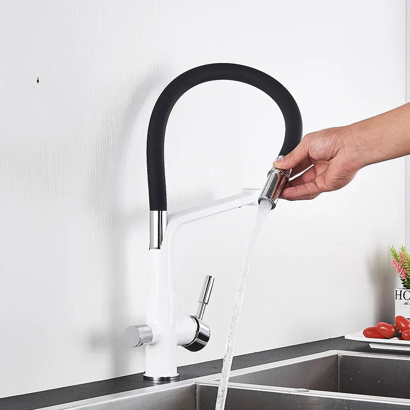 Decorbites™ Küchenarmatur mit gefiltertem Wasser, Zweigrippiger Heiß-Kalt-Mischhahn