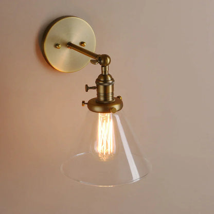 Decorbites™ Trichter-Glas-Wandleuchte E27 Wandlampe Moderne Schlafzimmer-Lampenarmatur